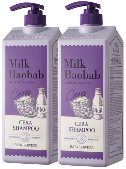 밀크바오밥 세라 샴푸 베이비파우더 1200ml, 1.2L, 2개