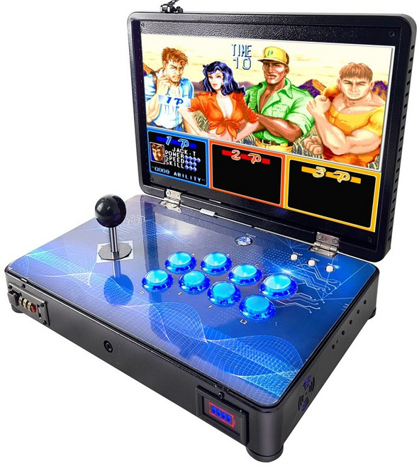 휴대용 오락실 게임기 조이스틱, 128GB, 14인치 조이패드 연결가능 (게임 다운O)