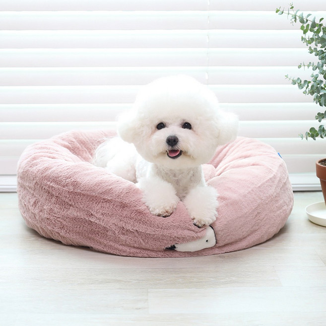 강아지방석 원형방석 도넛방석 고양이방석 집 애견방석 도넛방석 턱받침방석 인기방석 겨울방석 따뜻한방석 죠스펫, 죠스펫 생활방석 [시그니처-핑크], 1개