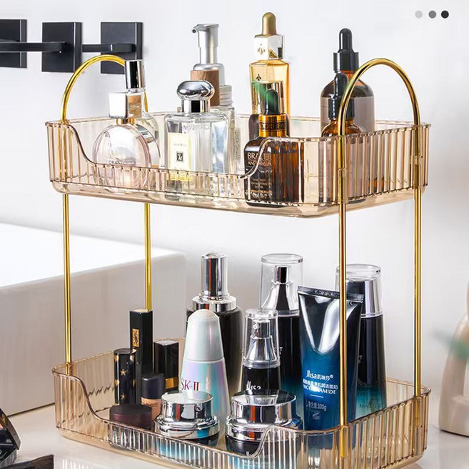 거와스 향수 진열대 투명 화장품 정리대 2단, 1개, 샴페인