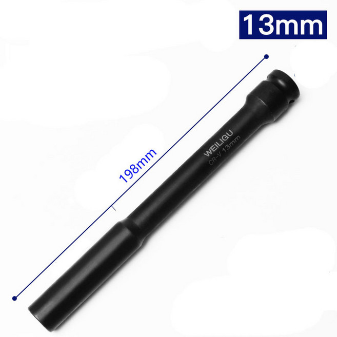 임팩트 육각 소켓 깊고 엑스트라 롱 1/2 인치 드라이브 소켓 198mm 8mm 10mm 12mm 13mm 14mm 17mm 19mm, 13mm-1pcs, 1개