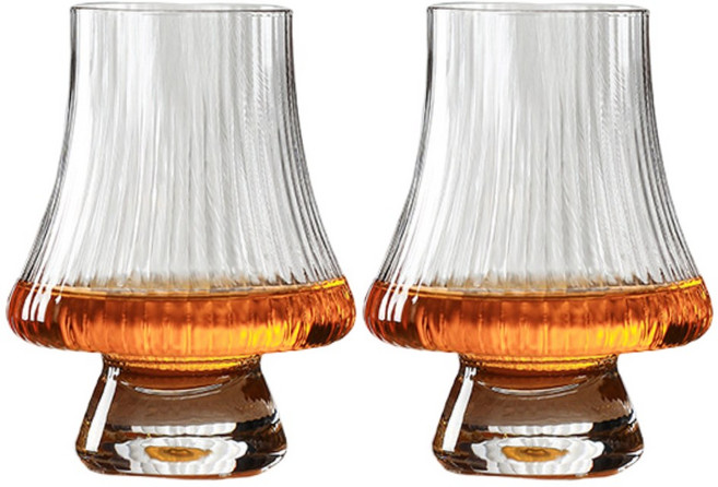 플리츠 위스키잔 언더락잔 노징글라스 싱글몰트잔, 2개