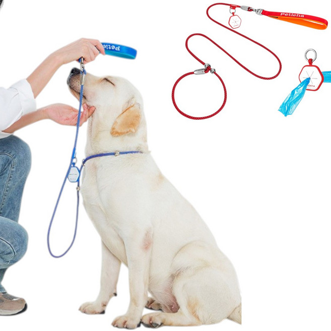 요리죠리하우스 펫틀라 1.3m 일체형/ P형리드줄 훈련용 교육용 강아지훈련줄, p형레드, 1개