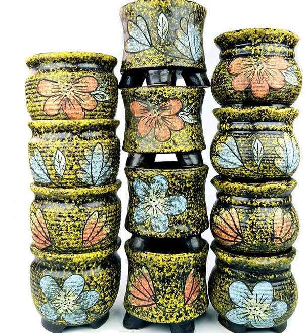 무배 행복한꽃그릇 까미노랑12종세트 중형 다육이화분 분갈이흙, 12개, 까미노랑