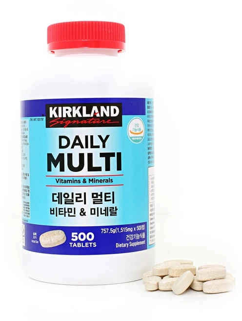커클랜드 시그니춰 데일리 멀티비타민1 515mg x 500정, 500회분, 1개 - 쿠팡
