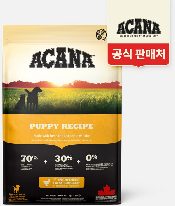 아카나 독 퍼피 레시피, 1개, 6kg