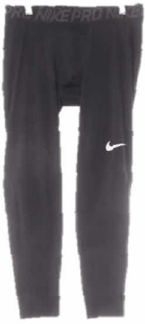 7031 NIKE블랙 드라이핏 로고밴딩기능성7부레깅스 [XL]