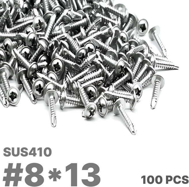 국산 정품 SUS410 스탠 직결 나사 스텐 직결 둥근머리 나사 피스 STS410, 100개