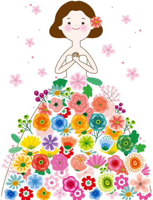 [당근밭] 꽃 칭찬스티커+칭찬스티커판 세트 참잘했어요 에바알머슨, 2.꽃치마5장 + 칭찬스티커5세트