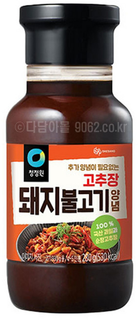청정원 고추장 돼지불고기 양념, 280g, 1개
