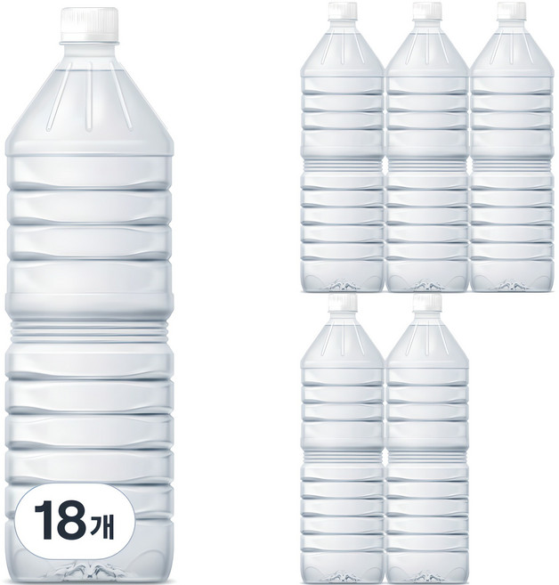 물하나 ECO 생수 무라벨, 2L, 18개