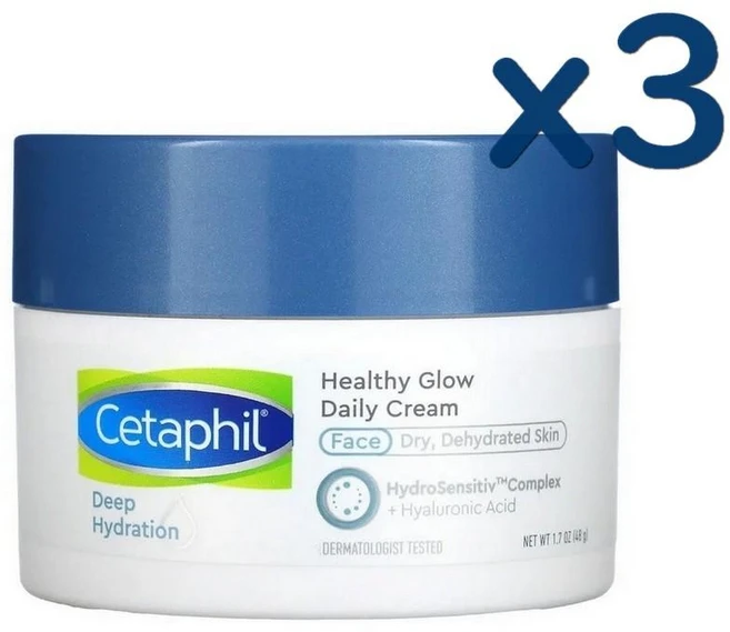 Cetaphil 세타필 헬시 그로우 데일리 딥 크림 48g x3팩 - 쿠팡