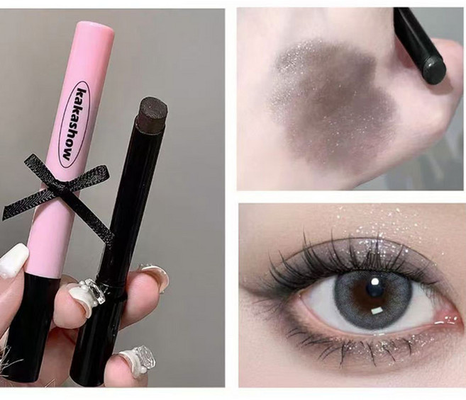 글리터 펄 아이섀도 애교살 반짝이 스모키 메이크업 아이섀도우 스틱, 01 그레이, 1개