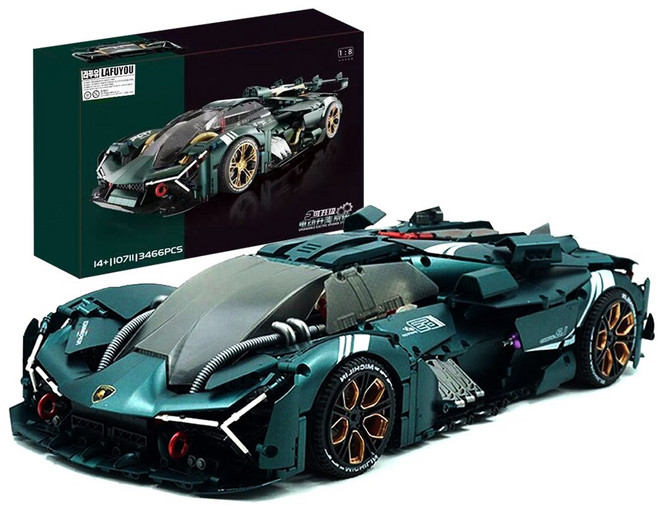 라푸유 람보르기니 테르조 밀레니오 MOC블록 중국테크닉 컨셉트카 호환블럭 성인용블록놀이 테크닉자동차 MOC블록카 3466피스 [재고있음/빠른출고][라푸유서비스], 오리지널+리모컨LED라이트, 1개