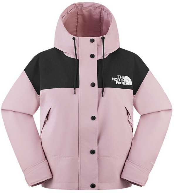 The North Face 女 衝鋒衣 運動連帽外套 防風 防潑水 透氣 粉色