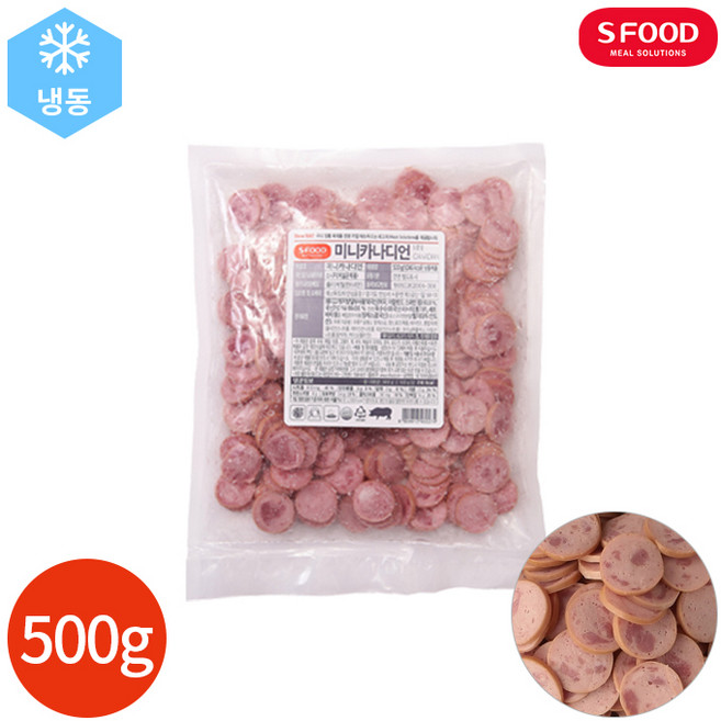 에스푸드 미니 카나디언 슬라이스 소시지, 500g, 1개