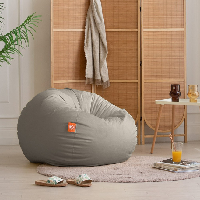 보니타 초대형 코쿤 SC307 스웨이드 빈백소파, 도브