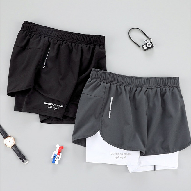 남녀공용 트레이닝 레깅스반바지 2종세트