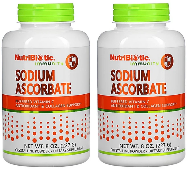 NutriBiotic Immunity 아스코르브산 나트륨 결정질 분말 227g x2, 2개 - 쿠팡