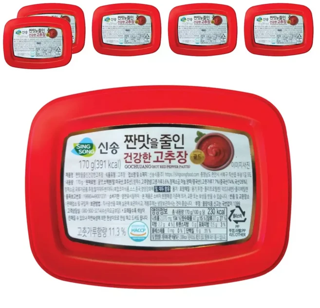 (1+2) 건강한 고추장 170g 6개 3Set, 1개