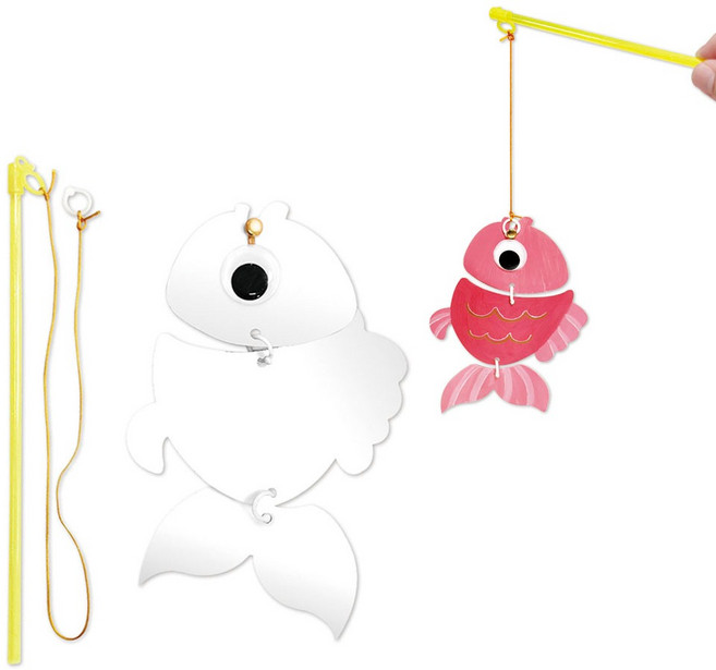 DOITYA 手作 DIY 材料包, 1個, 彩繪釣魚趣 (一入裝)