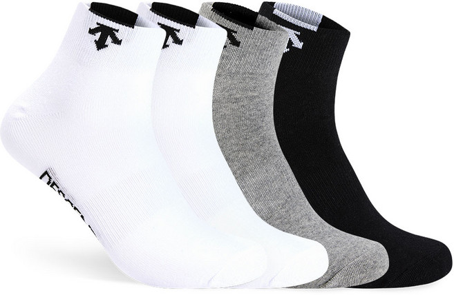 데상트 남성 중앙로고 발목양말 4P_MX, FREE, 4족세트_MX