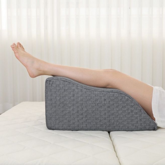 숙면연구소 다리베개 발 종아리 무릎 베개 등 쿠션, 그레이, 26cm