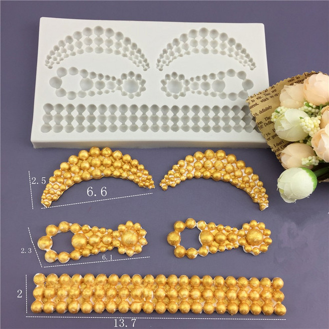 쥬얼리 보석 다이아몬드 실리콘 몰드 DIY 퐁당 케이크 장식 도구 Sugarcrafts 초콜릿 캔디 Gumpaste 금형 베이킹, 19, 1개