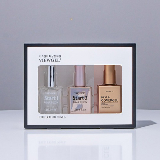뷰젤 리페어 극손상 손톱복구 3종세트, 1개, 10ml, 프렙+쫀베이스+커버젤