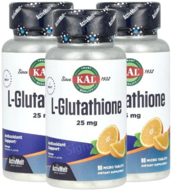 KAL L Glutathione 엘 글루타치온 녹여먹는 25mg 90정 3개 글루타티온 - 쿠팡