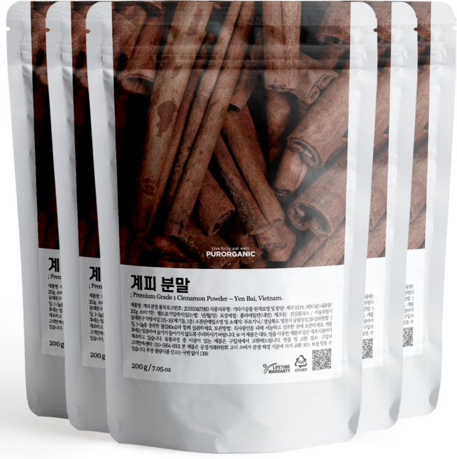 푸로가닉 베트남 yb1등급 계피가루, 5개, 200g