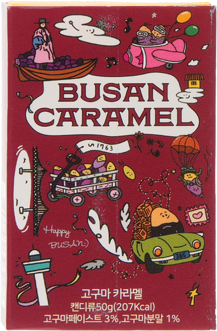 카페385 부산 고구마 카라멜, 1개, 50g
