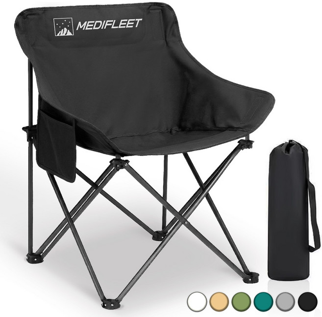 홈스토리즈 접이식 휴대용 아웃도어 피크닉 감성 캠핑 의자, 1개, 블랙