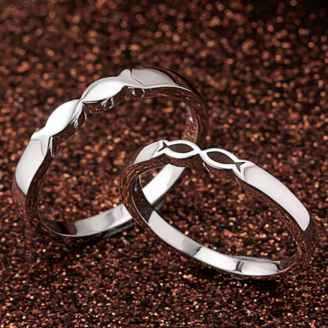 물고기 반지 silver 925 수능 행운 커플링