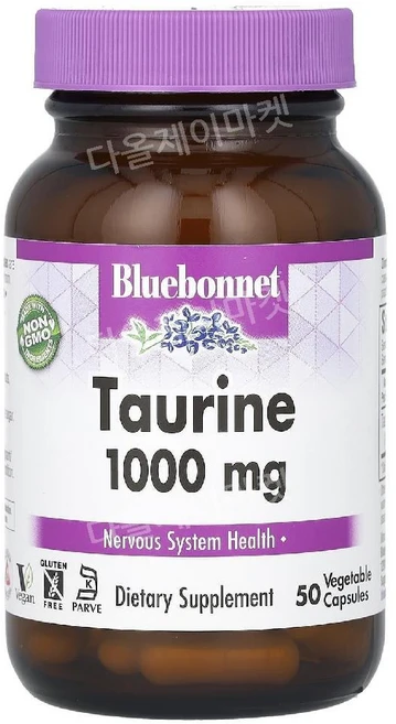 블루보넷 타우린 1000mg 베지터블 캡슐, 50정, 2개 - 쿠팡