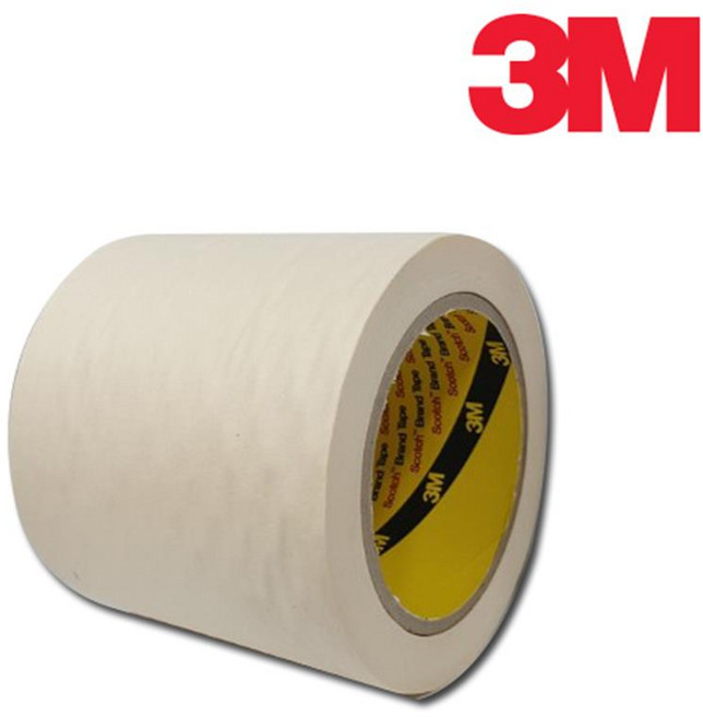 3M 폭넓은 페인트 락카칠 라인 포장 종이 마스킹 테이프 흔적 선정리 바닥 마스킹테이프 보양 강력 고정 없는 지테이프 끈끈이 잔사 무잔사 카바링 끈적임없는 무소음, 1개