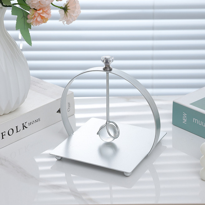 데코트리 북유럽 인테리어 냅킨 홀더, 실버, 1개