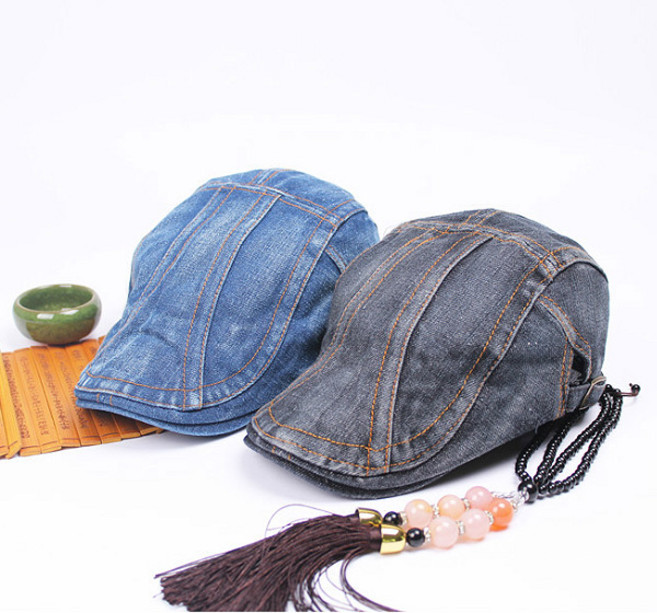 진청 헌팅캡 베레모 데님 골프 모자 데일리 패션 E200