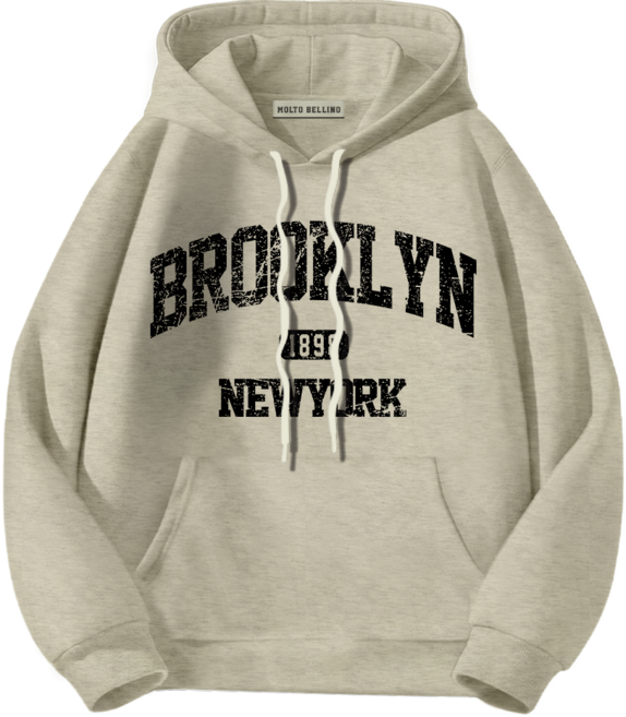 몰토벨리노 WD 크랙브루클린 오버핏 후드티