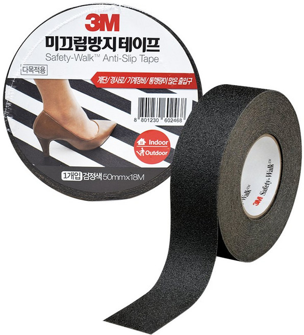 쓰리엠 세이프티 워크 다목적용 미끄럼방지 테이프 블랙 GP610 50mm x 18m, 1개