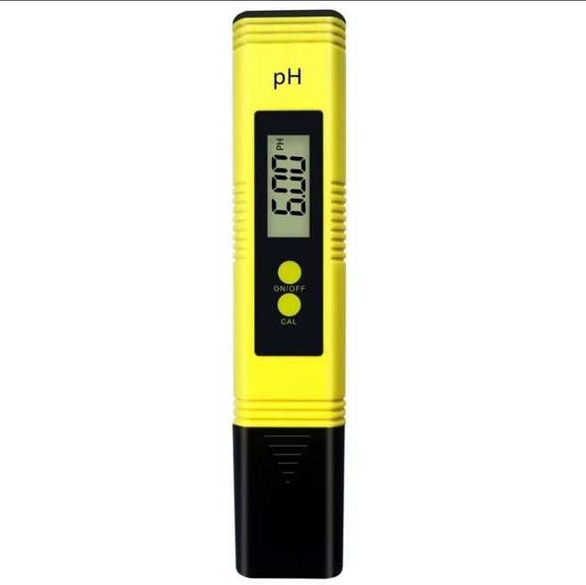 幸福水族 PH水質測試器 測試筆 0.01精度 附測試劑 保護盒, 1個, 黃色
