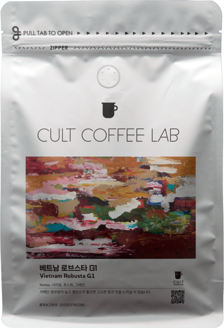 컬트커피랩 고소하고 진한 바디 다크 로부스타 G1 싱글오리진 커피원두 당일로스팅, 1개, 200g, 홀빈(분쇄안함)