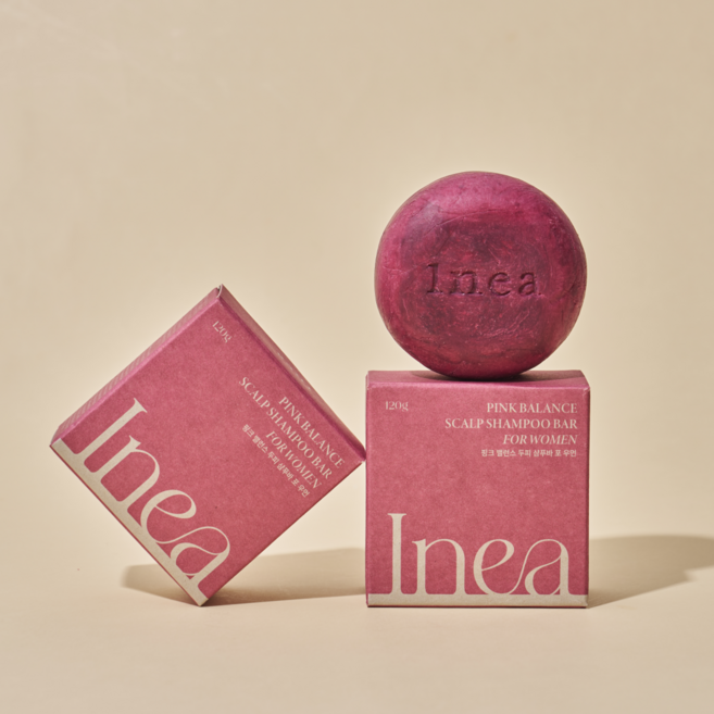 아이니아 핑크 밸런스 두피 샴푸바 포 우먼 120g 1개 여성 탈모 케어 고체 샴푸 핑크바, 120ml