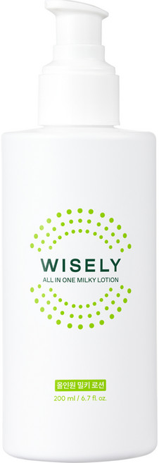 와이즐리 남성 올인원 밀키 로션, 1개, 200ml