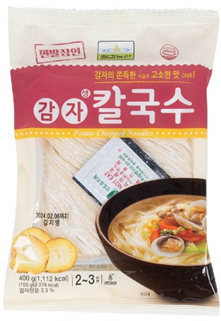 칠갑 복조리 감자생칼국수 400g 10개