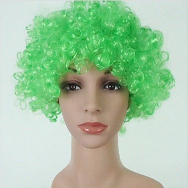 파티가발 이벤트가발 뽀글이가발 단발 긴머리 대머리가발, 13_뽀글이_그린 1개