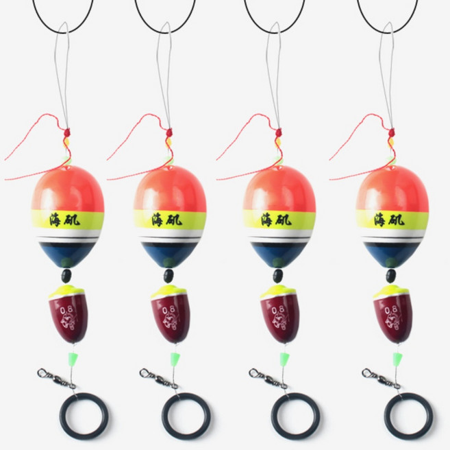 크크섬 5초채비완성 바다 구멍찌 세트 4개입 (야광캐미증정) 2.5호 4개