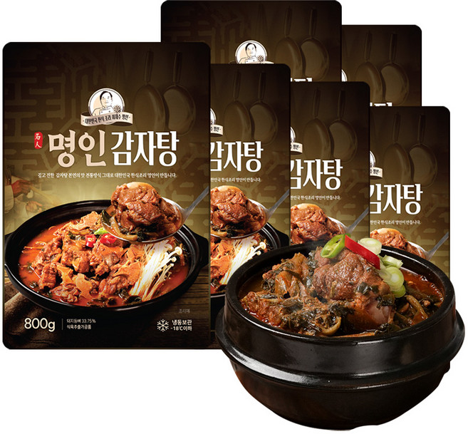 이가네식품 이재수명장 명인의 프리미엄 명인감자탕 1-2인분, 6개, 800g