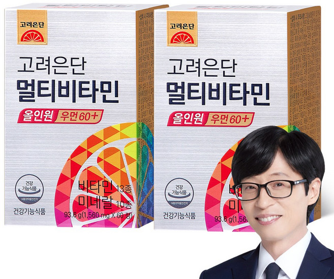 고려은단 멀티비타민 올인원 우먼 60+, 60정, 2개