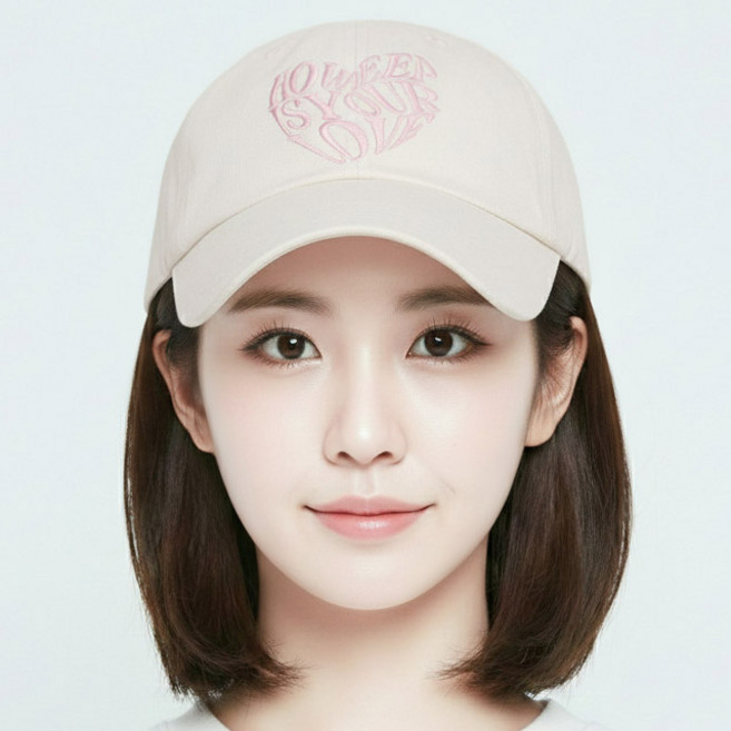 [국산] 베이직엠 남성 여성 사계절모자 볼캡 LOVE HEART